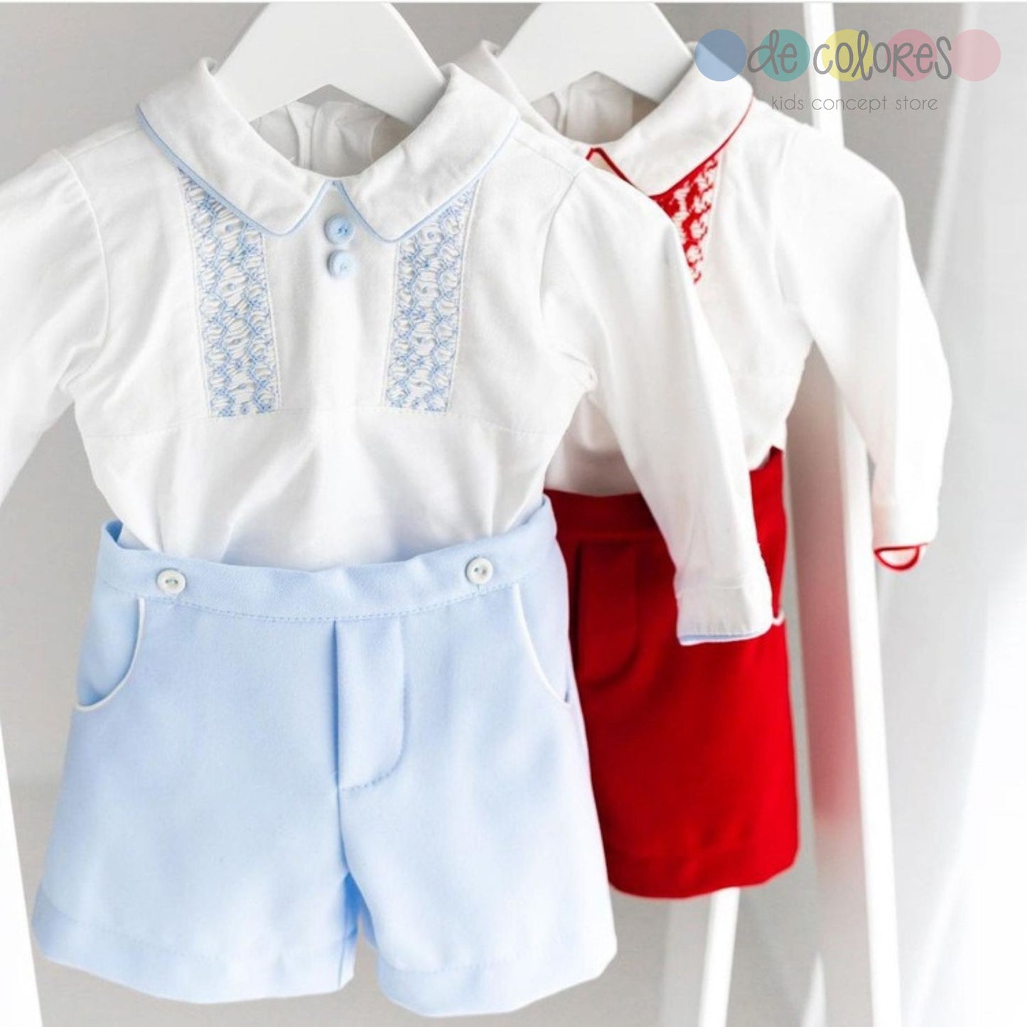 Conjunto Camisa y Short Smock Niño