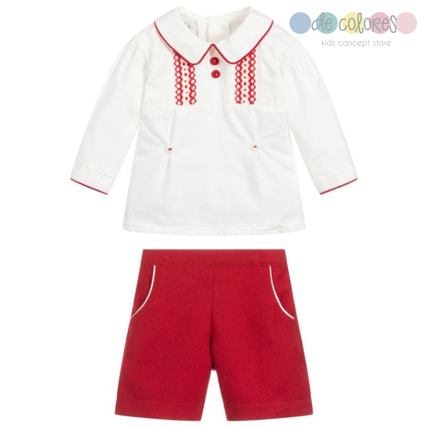 Conjunto Camisa y Short Smock Niño