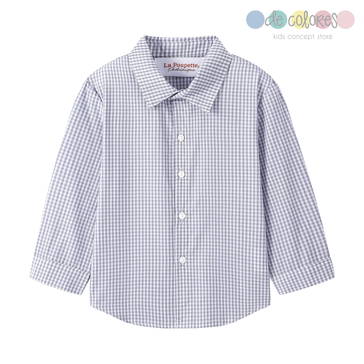 Camisa Burdeos Gris ML Niño